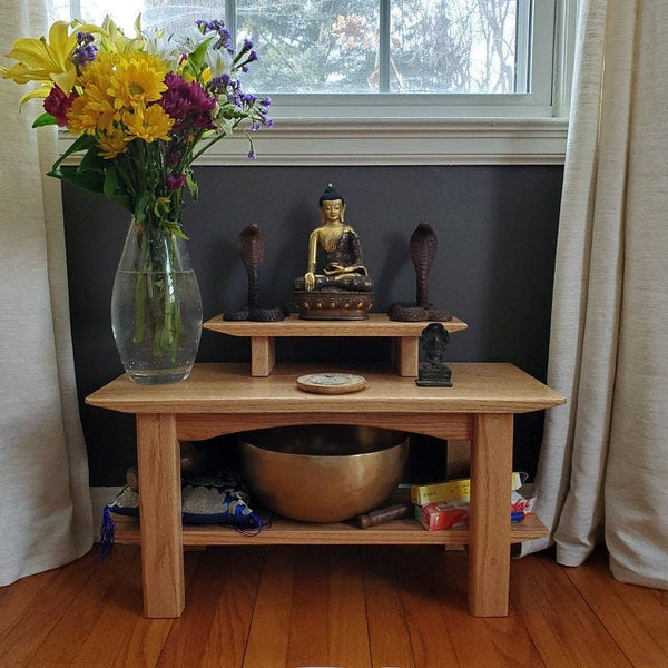 Buddhist floor style meditation altar. Free shipping