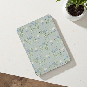 Dog Bow iPad Case with Pencil Holder Cover for iPad 11/10/9/8 Gen Air 7/6/5/4 iPad 13&quot; 11&quot; 10.9&quot; Pro 12.9 Inch iPad Mini 6/7 2025 A16 Case