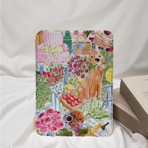 Ölgemälde Hund Kindle Hülle mit Handschlaufe, Kindle Paperwhite 12th 7", Alle neuen Kindle Colorsoft, Paperwhite 11th 6.8", Kindle 11th 6" Case."