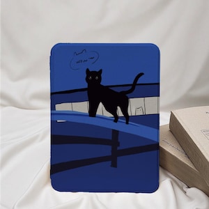 Black Cat Kindle Case with Hand Strap for Paperwhite 12th/10th/11th Paperwhite 6''/6.8''/7'' Cover for Kindle 2022/2024 Case Cover