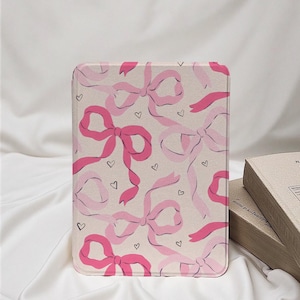 Cute Bows Kindle Case With Hand Strap, kindle 6''/6.8''/7" case, Kindle paperwhite 12th/11th/10th case, Kindle 12/11/10, Kindle 2024 Case