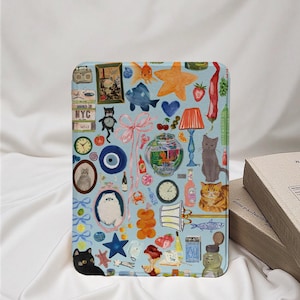 Collages Kindle Case With Hand Strap, Kindle Paperwhite 12th 7&quot;, All New Kindle Colorsoft 2024, Paperwhite 11th 6.8&quot;, Kindle 11th 6&quot; Case