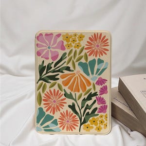 Capa Retro Flowers Kindle Paperwhite 12th 7", capa totalmente nova para Kindle Colorsoft, capa Paperwhite 11th 6.8, Kindle 12th 2024, capa para Kindle 6"
