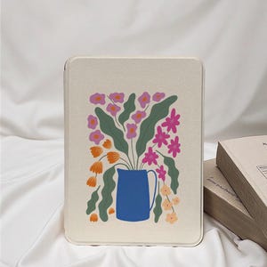 Art Floral Leaf Kindle Case with Hand Strap for Paperwhite 12th/10th/11th Paperwhite 6''/6.8''/7'' Cover for Kindle 2022/2024 Case Cover