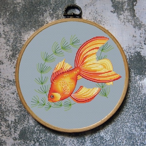 Fish Cross Stitch Pattern Goldfish Download PDF
