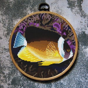 Fish Cross Stitch Pattern Abe&#39;s Angelfish Download PDF
