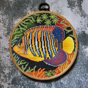Fish Cross Stitch Pattern Royal Angelfish Download PDF