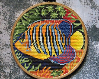 Fish Cross Stitch Pattern Royal Angelfish Download PDF
