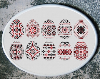 Easter Cross Stitch Pattern Еgg Download PDF - Etsy
