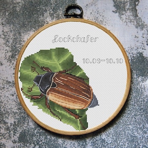 Bug Сockchafer Cross Stitch Pattern Slavic Horoscope Download PDF