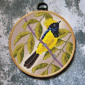 Bird Cross Stitch Pattern Sultan Tit Download PDF