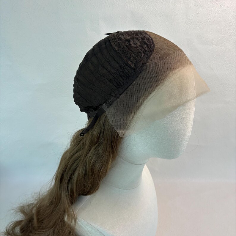 Long Wavy Brown Lace Front Wig, High Temperature Fiber Hair, 24 Inch image 18