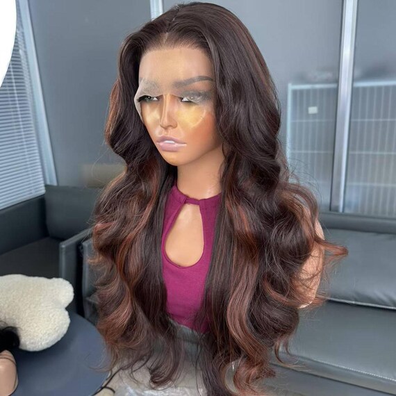 Auburn Wavy Beauty Lace Front Wig 12 main image 4