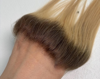 Breathable HD Lace Human Hair Topper, ,13"x2" 10 Inch Hairline, 6 colors