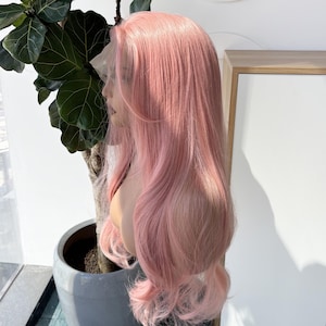 Grapefruit Pink 13x6 Lace Front Wig Loose Wave for Daily Party Cosplay