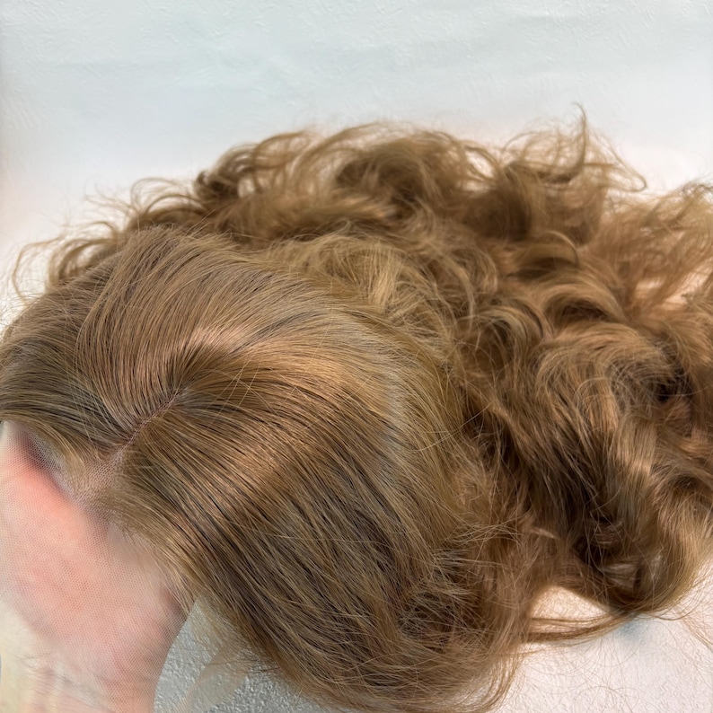 Long Wavy Brown Lace Front Wig, High Temperature Fiber Hair, 24 Inch image 2