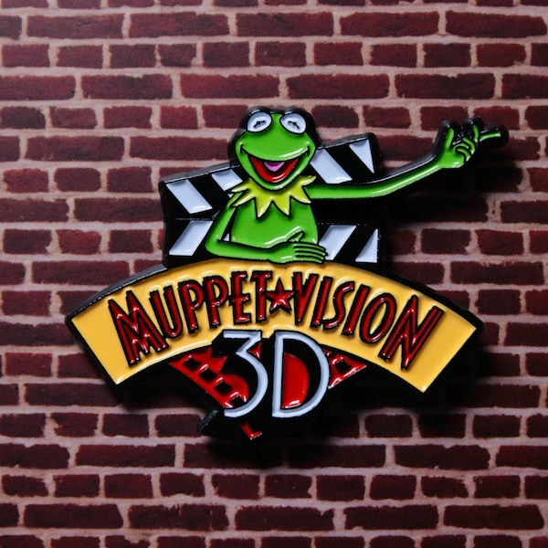 Muppet*Vision 3D Kermit Logo Soft Enamel Pin