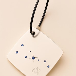 Taurus Zodiac keyring - Handmade star sign keychain - Handmade star sign key ring with Cubic Zicronia inlay - Astrology Gift for Her/Him