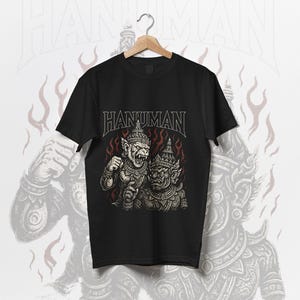 Hanuman, Monkey God Graphic T-Shirt, Hindu Deity Shirt, Yoga Apparel, Meditation Top