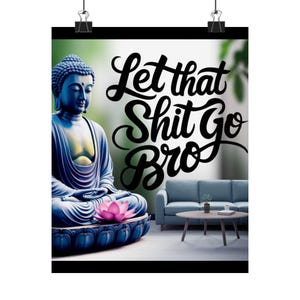 Inspirational Buddha Poster, Motivational Wall Art, Home Decor, Mindfulness Gift, Zen Room Decoration, Modern Wall Art