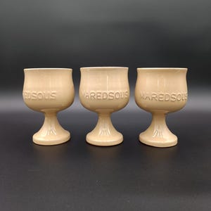 Ensemble de 3 calices à bière en céramique de Maredsous / gobelets à bière de l&#39;abbaye belge / articles de bar de style vintage / objets de collection de la brasserie / cadeau pour lui