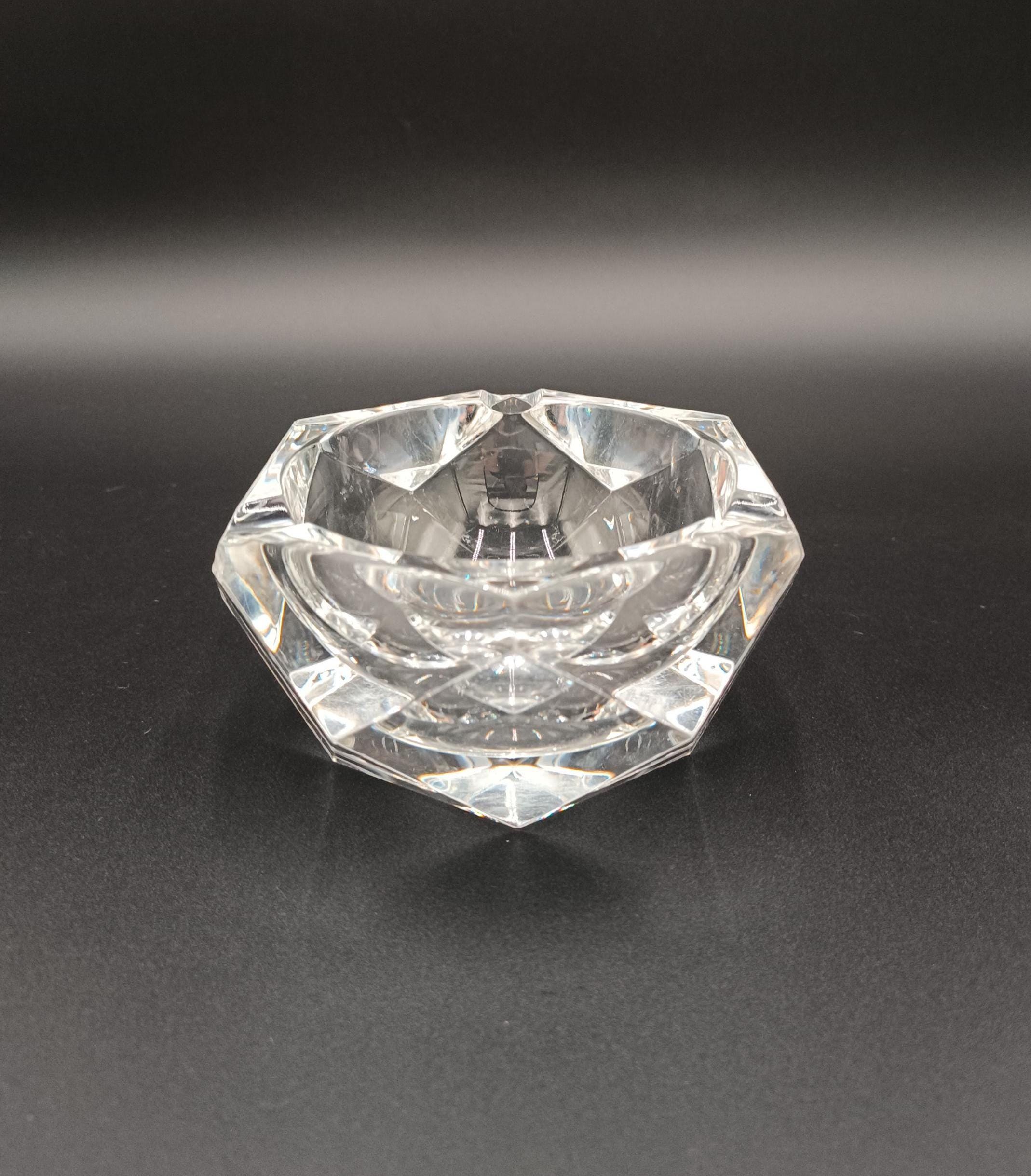 Val Saint Lambert Lead Crystal Ashtray / Belgian Crystal / Vintage Tobacciana Accessory / Collectible / Gift