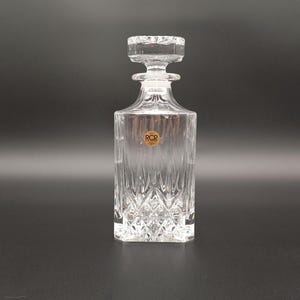 RCR Crystal Carafe  / Heavy Decanter From Royal Crystal Rock / Unique Crystal Carafe / Italian Whiskey Carafe / Collectible Glass / Decanter
