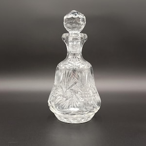 Bohemia Crystal Carafe From Czech  / Unique Hand - Cut Crystal Carafe / Heavy Cognac decanter / Liqueur Carafe / Collectible Glass /