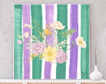 Lámina floral del orgullo queer: decoración de pared sutil LGBTQ+