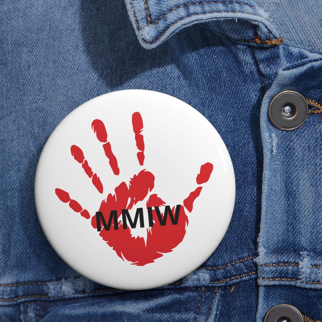 Hand Print. Pin MMIW Red Handprint Button Pin: Native American - Indigenous Peoples ...