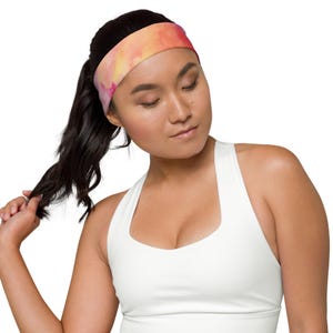 Tie Dye Headband: Recycled Eco-Fabric Lesbian Pride Hair Tie