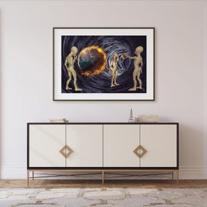 Galactic Darwinism Wall Art Poster, Deseret LGBTQIA+ Home and Office Decor, Funny Queer Wall Hanging, Pride Wall Art Poster Gift For Self