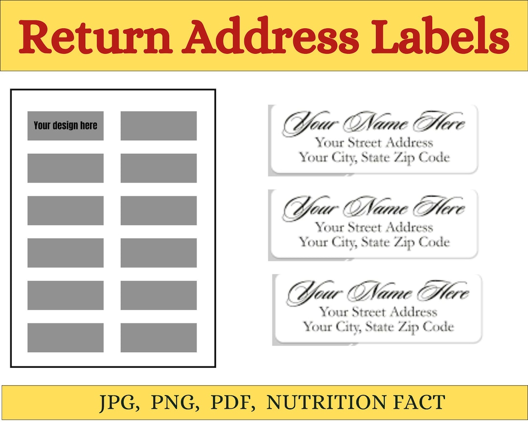 Editable Return Address Labels | Printable Mailing Label Template ...