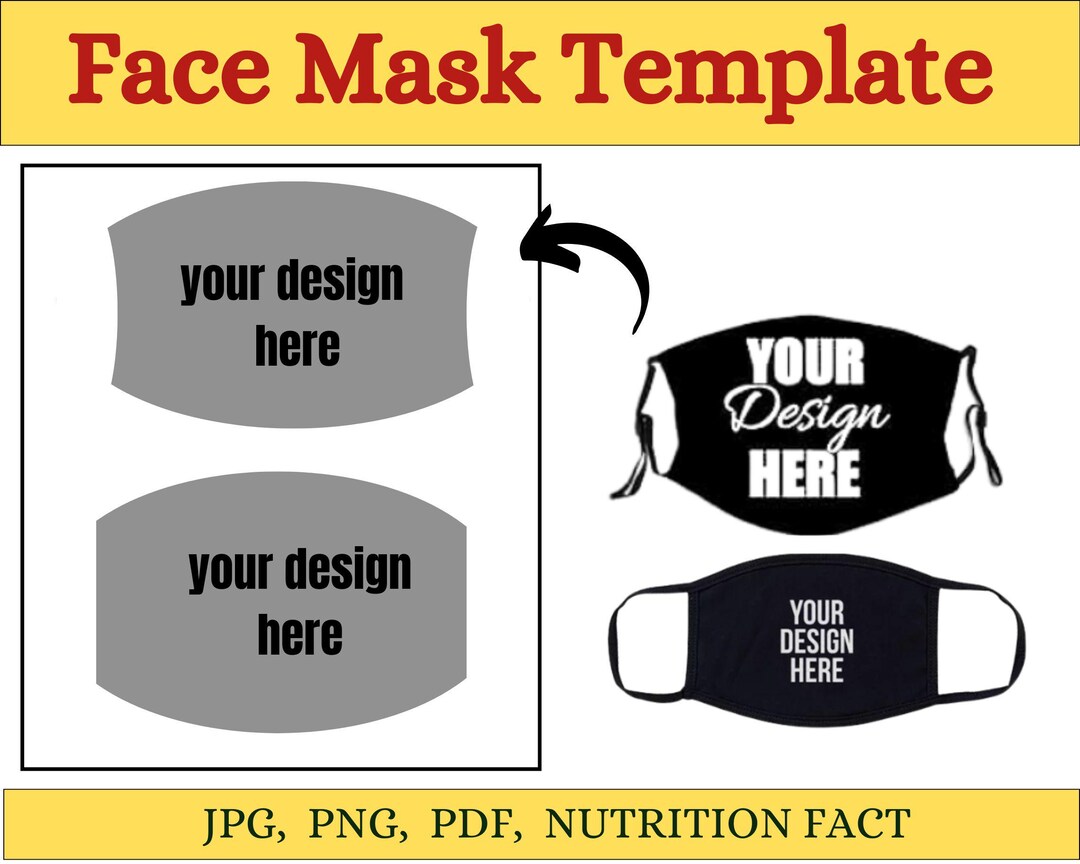 Mask Temolate Face Mask Template, Sublimation Design (digital Download) - Etsy