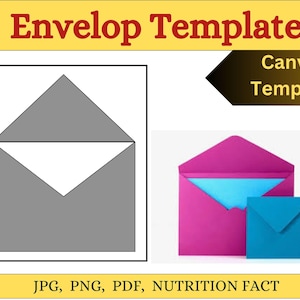 Envelope Template, DIY Envelope SVG, Editable Envelope Template, Printable Envelope, Custom Envelope Design, Cricut Envelope Template.
