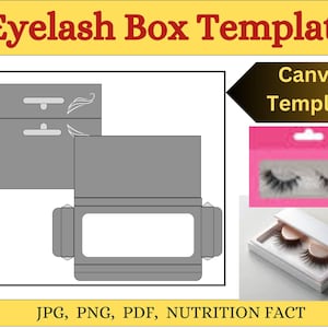 Editable Eyelash Box Template: Custom Lash Packaging (SVG, PDF, PNG)