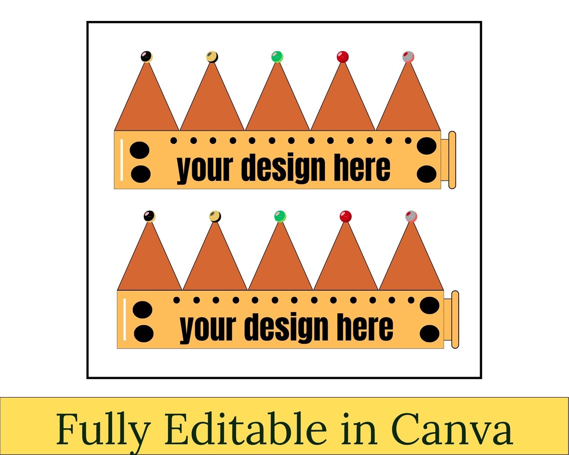 Printable Party Crown Template, DIY Paper Royal Hat (svg, Png, Pdf) Etsy