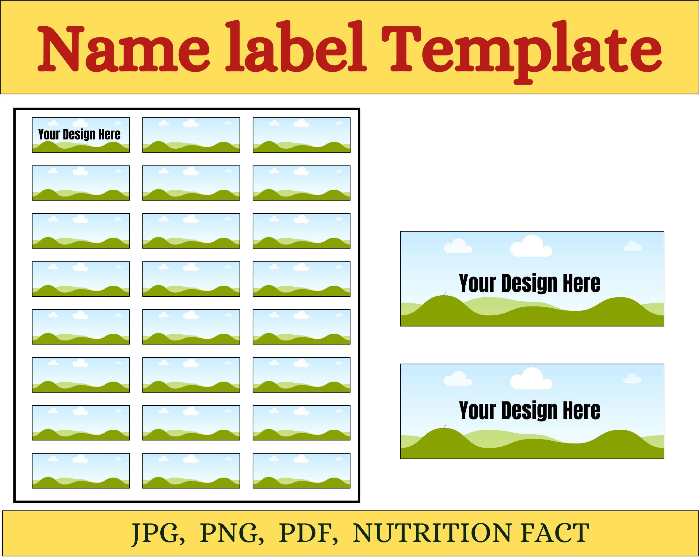 Editable Name Label Template | Canva Stickers | Printable Organization ...