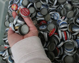 50 mixed beer bottle caps -- lot of beer caps