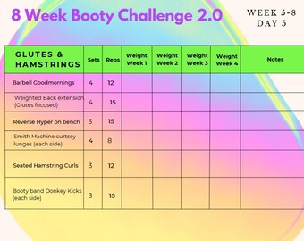 8-Week Glute-Focused Program | Full-Body Training | 6 Days a Week