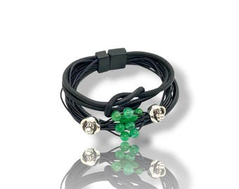 Pulsera de cuero hecha a mano – Diseño turco bohemio