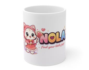 Taza de zorro kawaii - Personaje de Nueva Orleans, regalo para amantes de los gatos