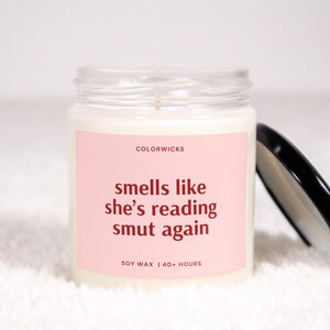 Reading Smut Candle, Smut Reader Gift, Funny Smut Book Lover Gift, Spicy Books Reader, Smut Lover, Dark Romance Reader, Bookish Gifts