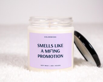 MF'ing Promotion Candle, Funny Job Promotion Gift, Coworker Promoted
