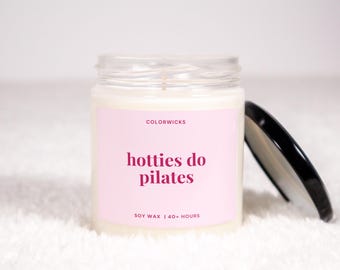 Hotties Do Pilates Candle, Pilates Instructor Gift Funny Pilates Gifts, Pilates Decor, Pilates Decor