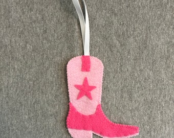 Pink Cowboy Boot with a Star Christmas Ornament Holiday Home Decor Taylor Swift Chappell Roan