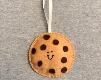 Chocolate chip cookie Christmas ornament holiday home decor in felt