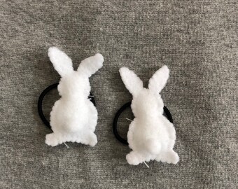 Bunny Rabbit Ponytail Holders Easter Holiday Hair Accessories