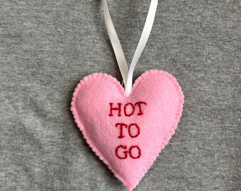 Hot to Go Heart Christmas Ornament Holiday Home Decor Valentine’s Day