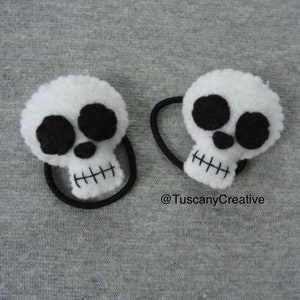 Skull Ponytail Holders for Halloween